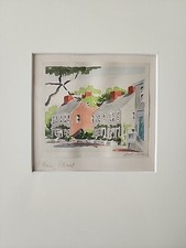 Authentic Period  Watercolor By Doris & Richard Beer Of Nantucket Framed... picture
