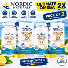 2 Pack Nordic Naturals Ultimate Omega 2x Fish Oil 2150 mg 180 SoftGels EPA & DHA picture