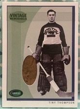TINY THOMPSON 2002-03 In The Game Parkhurst Vintage Memorabilia Pad Relic Boston picture