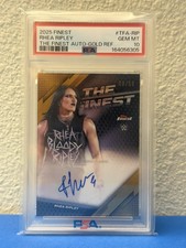 2025 Topps Finest WWE Rhea Ripley The Finest Autograph Gold Refractor /50 PSA 10 picture