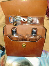 Vintage BOSCA Leather Travel Bar Set ~ Heirloom picture