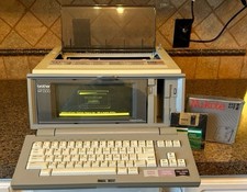 Vintage Brother WP-2200 Word Processor CRT Typewriter Keyboard + Floppy & Ribbon picture