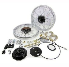 Fits Royal Enfield Front & Rear Half Width Wheel Rim Brake Assy Complete Set picture