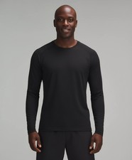 NWT LULULEMON Mens Metal Vent Long Sleeve Graphite Grey Black Size M L $118 picture