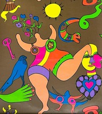 Niki de Saint Phalle 1971 Serigraph - Rare Wallpaper Project by Marburg - Brown picture