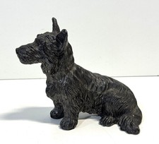 Vintage Metal Scottie Dog Statue Sculpture picture