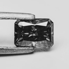 CERTIFIED 7.27 Ct Earth-Mined Natural Black Diamond Radiant LOOSE VVS1/ 13.5 mm picture