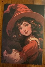 Vintage Style Unused Halloween Postcard Greeting Card 4x6  picture