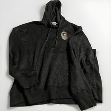 Rare  A Bathing Ape , BAPE Knit Hoodie   Made in Japan WGM Ape 01PPG801014X picture