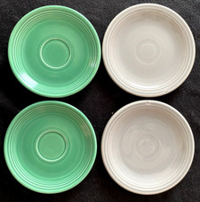 Set of 4 Vintage Fiesta Ware Homer Laughlin Assorted Color Plates/Saucers picture