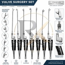 Minimally Invasive Cardiac Surgery Instruments 7 Pcs Set Rotatable picture