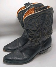 Men's 12 B Vintage 1950's ACME Black Leather Cowboy Western Boots Made in USA picture