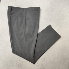 Bonobos Pants Mens 35x32 Gray Slim Tapered Wool Stretch Tailored Suit Pants picture