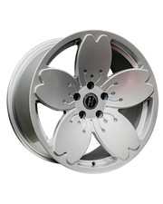 Heritage Wheel Sakura MonoC 18x8.5 5x100 +35 Silver Rim Fits Forester Legacy picture