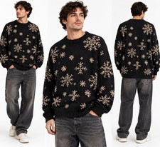 Vtg J Crew Sweater L Wool Snowflake Nordic Fair Isle Ski Winter Christmas picture