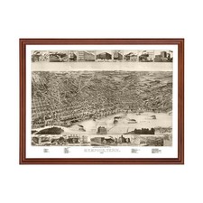 Old Map of Memphis, TN 1887 - Vintage Memphis Tennessee Art picture