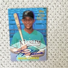 Topps 2000 Traded Miguel Cabrera Autograph Certified #TTA40 Miami Marlins picture