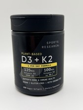 Sports Research Plant Based D3 (5,000 IU) + K2 (100 mcg) 160 Gels Exp 07/2028 picture
