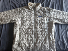 Mens Patagonia Nano Puff Cream, Tan, Off White Xl Jacket Coat picture