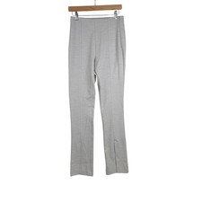 New Zara High Rise Sleek Flat Front Waist Pants size Small Light Gray picture