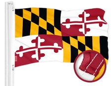 G128 Maryland MD State Flag 2x3 Ft ToughWeave Series Embroidered 300D Polyester picture