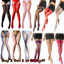 Lady's Lace Top Stay Up Stockings Thigh-High Sheer Pantyhose Stockings For Women picture
