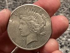 1927-P Peace Silver Dollar Coin USA Nice Example picture
