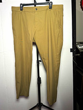 lululemon Men's Beige Slim Tapered Twill Chino Pants 34W Logo Pockets picture