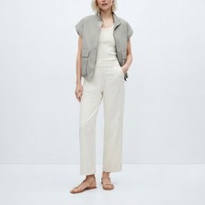 NWT Eileen Fisher 2026 Light Cotton Nylon High Collar Vest, Size, XXS-3X picture