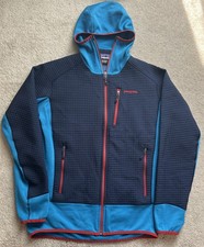 Patagonia Dual Aspect Hoody Jacket Mens Medium Blue Polartec Grid Lightweight picture