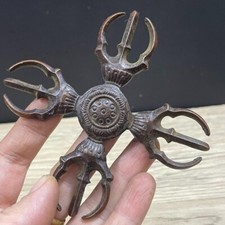 Ancient Tibetan temple bronze Vajra Dorje Phurpa statue Exorcism amulet Pendant picture