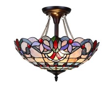 CHLOE Lighting GRENVILLE Victorian Tiffany-Style Dark Bronze 2 Light... picture