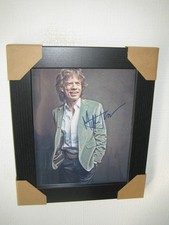 Mick Jagger Signed Photo 8x10 inches framed with CoA picture
