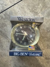Vintage Westclox Baby Ben Alarm Clock Brown & Gold Made In USA 4