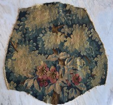 18th C ANTIQUE AUBUSSON TAPESTRY FRAGMENT picture
