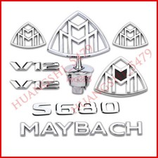 8pcs Chrome MAYBACH Front & Side & Trunk Emblem Badge Set for Mercedes-Benz S680 picture