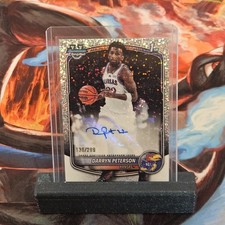 Topps 2025/26 Bowman Chrome Darryn Peterson Kansas CPA-DP auto /299 mini diamond picture