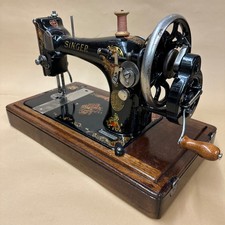 1913 ANTIQUE SINGER 28K ROCOCO DECALS HAND CRANK SEWING MACHINE FULLY WORKING picture