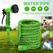 1pc Expandable Magic Garden Hose with 7-Function Spray Water Gun - NEW picture