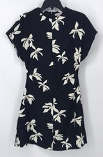 H&M Womens Dress Viscose Blend Black And White Floral Short Sleeves Size XS NWT picture