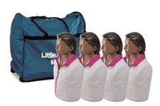 New 4 PK CPR/AED Laerdal Little Anne Manikin Soft Pack Training Mat -Dark Skin picture