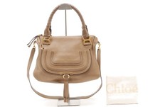 Chloe Marcie Shoulder Hand Bag Leather Brown picture