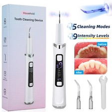 Ultrasonic Electric Tooth Cleaner Tartar Plaque Remover Dental Scaler Tool Kit picture