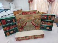 1930s Vintage Wolverine Tin Litho Toy Grocery Store Corner Grocer + Sample Boxes picture
