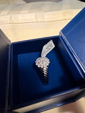 Ciemme 10K White Gold .75ctw Round Diamond Cluster Ring size 7  picture