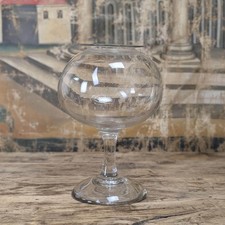 Antique French Blown Glass Leech Jar, 19th Century Apothecary Pedestal Bowl picture