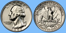 1957 Washington Quarter PROOF (90% Silver / Philadelphia Mint) ~ *1 COIN* picture