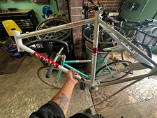 SOMA Grand Randonneur Bicycle Frame for Road/Touring Bike Silver/Red picture