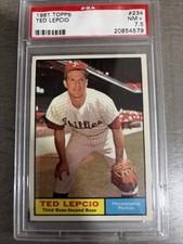 1961 Topps - Ted Lepcio #234 PSA 8 picture