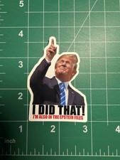 Trump “I DID THAT - I’M ALSO IN THE EPSTEIN FILES” Stickers -10pc- Decals picture